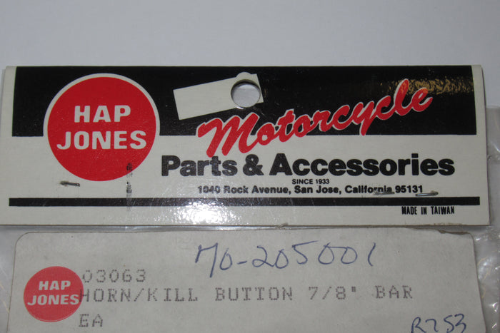 Horn kill button switch handlebar mount 7/8" vintage motorcycle