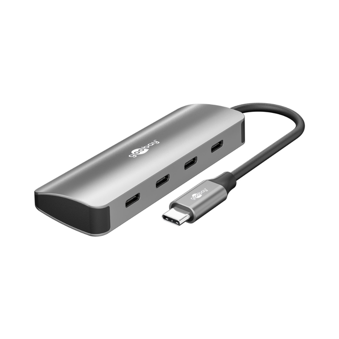Hub USB-C 4 Puertos USB-C 10 Gbit/s Aluminio Goobay