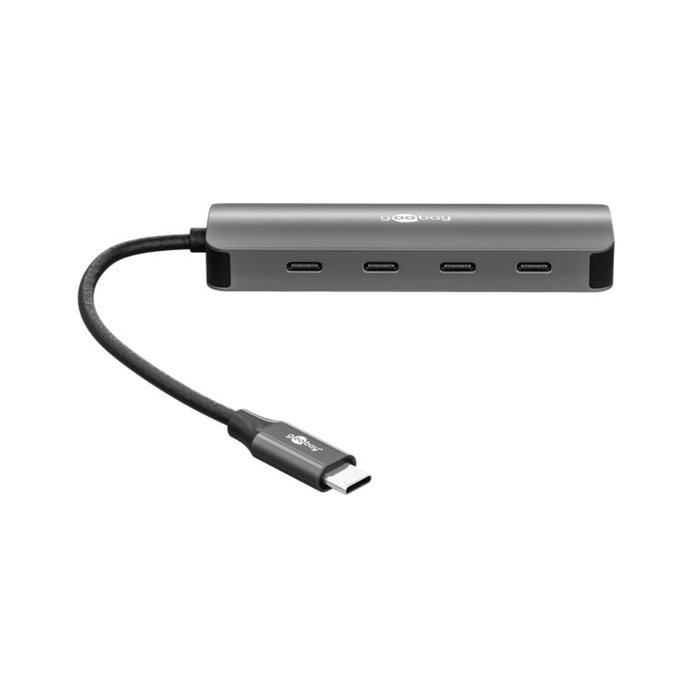 Hub USB-C 4 Puertos USB-C 10 Gbit/s Aluminio Goobay