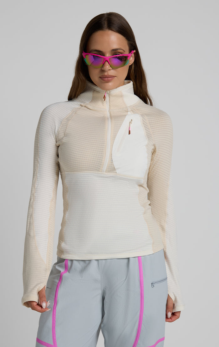 Joytrek Midlayer Grid Fleece Zip Neck