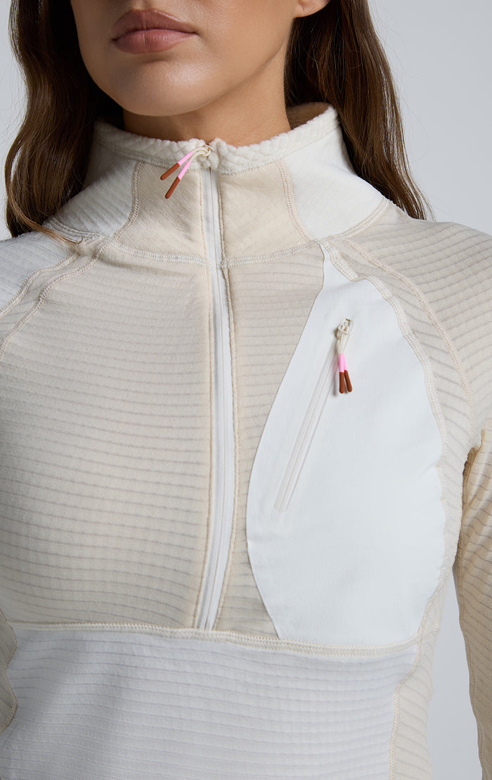 Joytrek Midlayer Grid Fleece Zip Neck