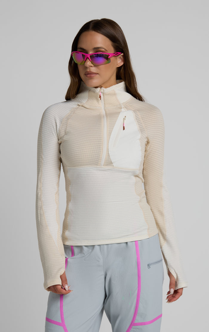Joytrek Midlayer Grid Fleece Zip Neck