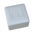 Kit Caja de Superficie 80x80 + Marco 45x45 + Placa 2xRJ45