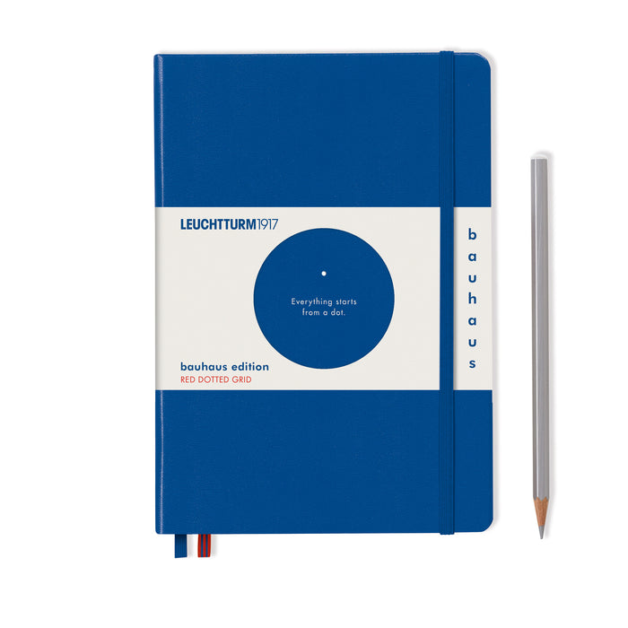 Leuchtturm1917 Bauhaus Edition A5 Notebook Royal Blue — closed hardcover front view