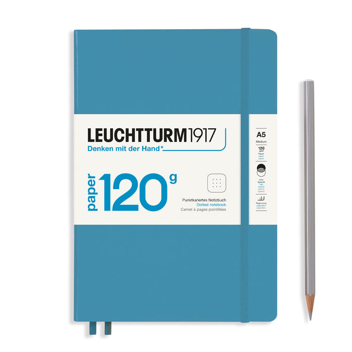 Leuchtturm1917 Edition 120 Notebook A5 Medium Nordic Blue Hardcover Front View