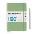 Leuchtturm1917 Edition 120 Notebook A5 Medium Sage — closed hardcover front view