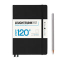 Leuchtturm1917 Edition 120 A5 Medium Notebook Black Hardcover Front View