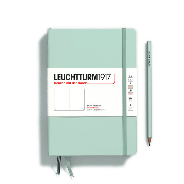 Leuchtturm1917 A5 Mint Green Notebook — hardcover notebook flat-lay front cover