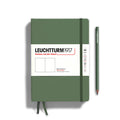 Leuchtturm1917 A5 Notebook Olive — closed hardcover front view