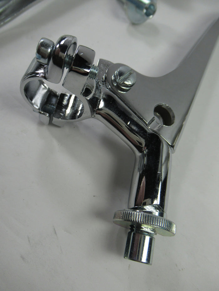 Lever set for 7/8" handlebars blade end chrome with adjuster Triumph 6T 18/999