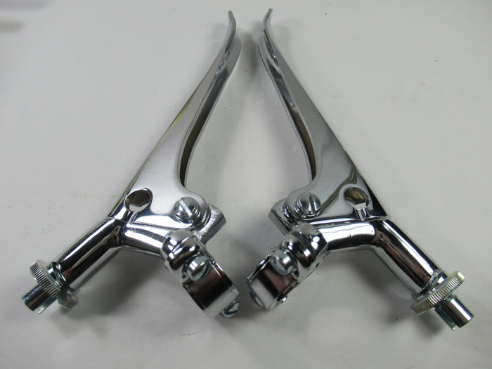 Lever set for 7/8" handlebars blade end chrome with adjuster Triumph 6T 18/999