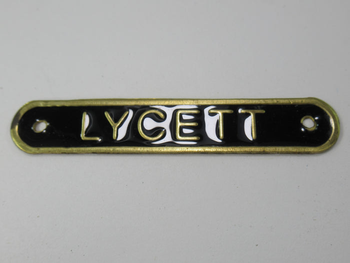 Lycett Seat badge Brass logo emblem Matchless AJS BSA Ariel Norton Triumph