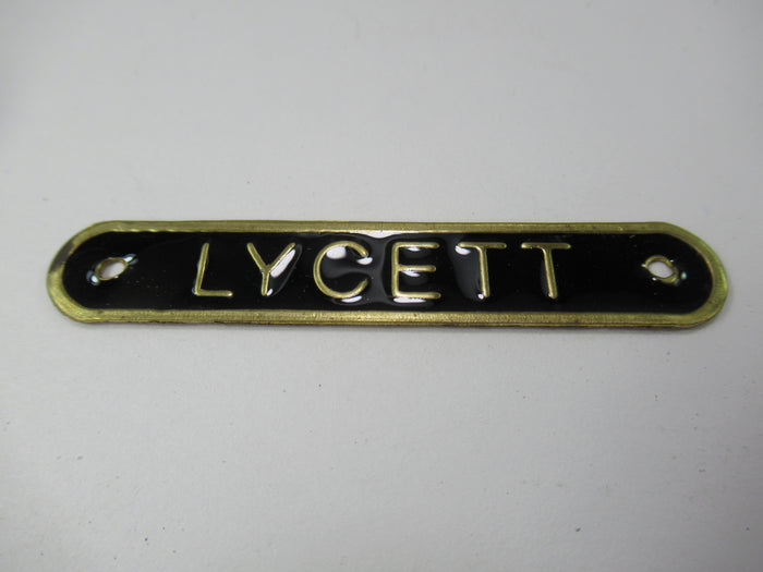 Lycett Seat badge Brass logo emblem Matchless AJS BSA Ariel Norton Triumph