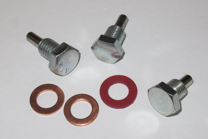 Magnetic drain plug set w washers for sump oil tank & gearbox Norton Commando