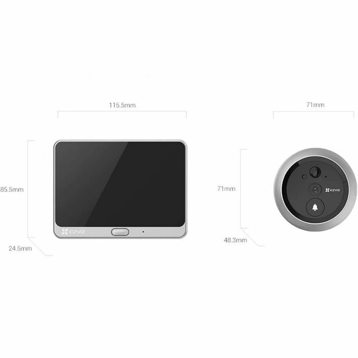 Mirilla Digital de Puerta WiFi con Pantalla 4,3" y Audio Bidireccional EZVIZ DP1C