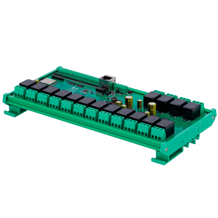 Módulo E/S Modbus TCP 16 Entradas + 16 Relés WiFi (Carril DIN)