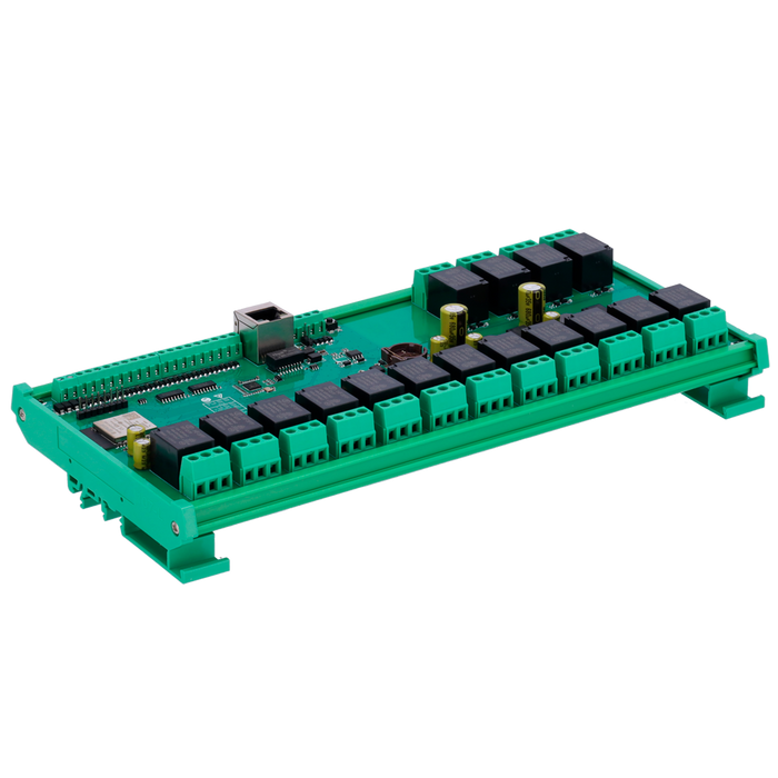 Módulo E/S Modbus TCP 16 Entradas + 16 Relés WiFi (Carril DIN)