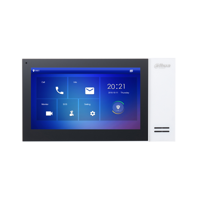 Monitor Interior 7" de Superficie para Videoportero IP PoE SD 6E 1S Alarma Blanco