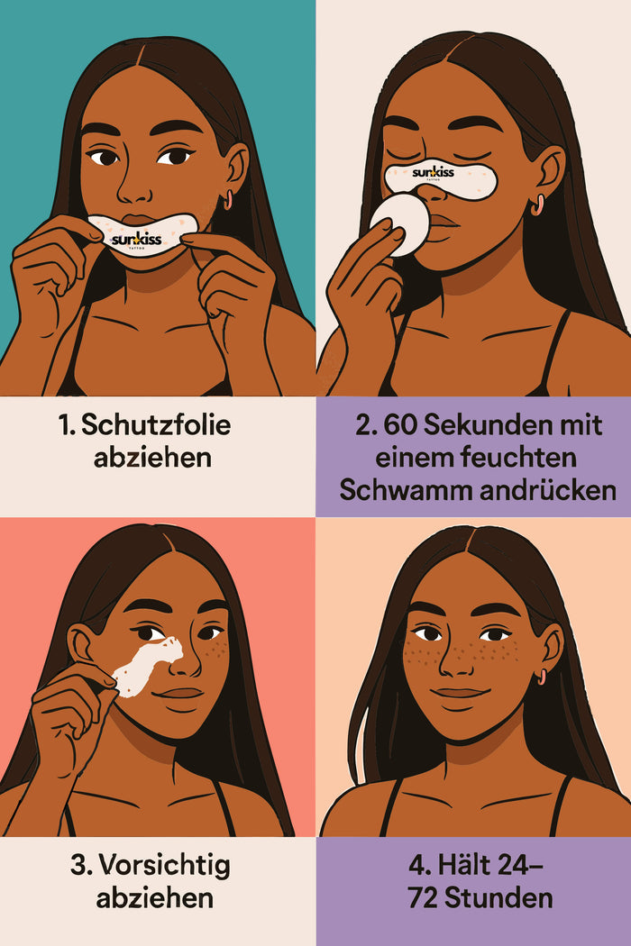Night Glow in Roségold – Sunkiss Tattoo [3er, 6er oder 12er Set]
