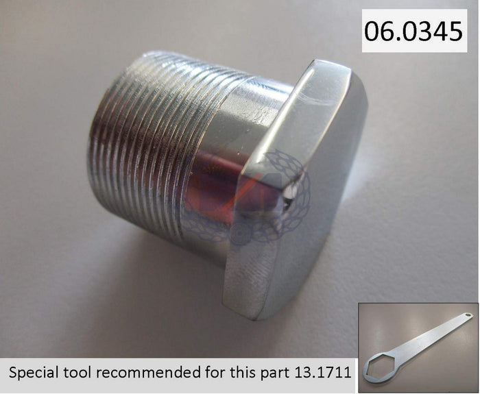 Norton Commando fork top nuts tube bolts chrome caps deep 06-0345