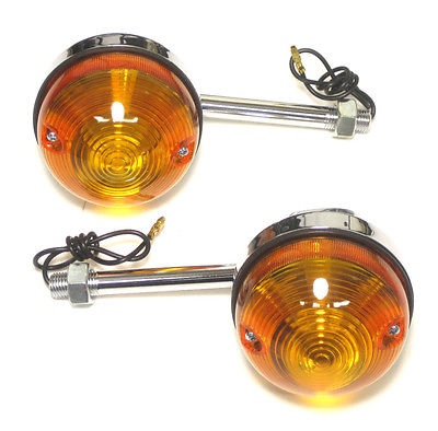 Lucas Type Rear Turn Signal Set Short 60-4105 54057553 Blinker Triumph BSA 71 up