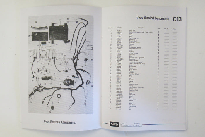 Norton Parts 750 Commando supplement interm parts list book manual handbook 06-7315