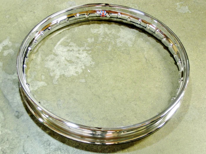 Norton rear chrome steel rim disc brake WM2 x 19" 06-6119 Commando MK3 1975