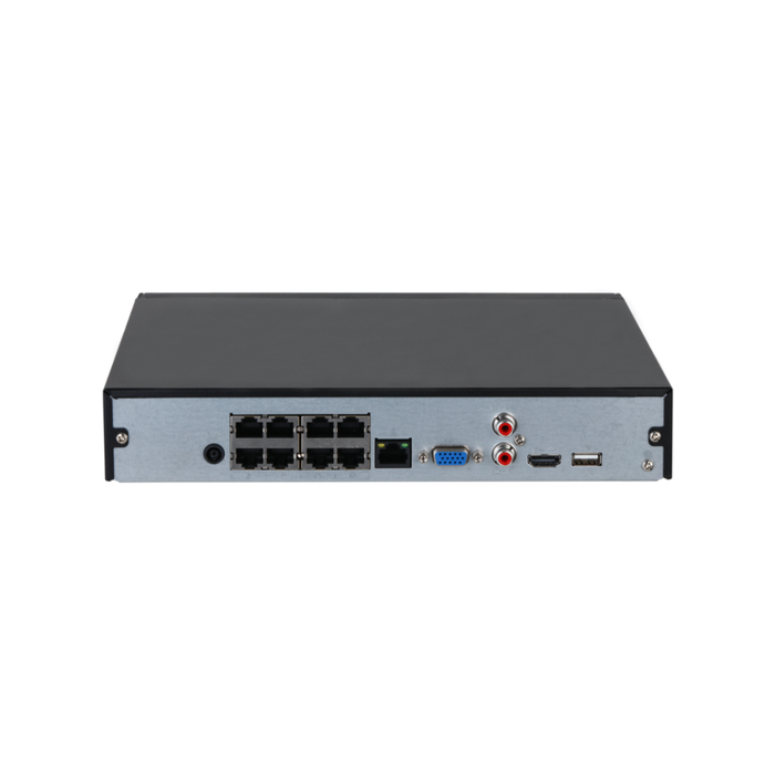 NVR 8ch 144Mbps H265 4K HDMI 8PoE 1HDD