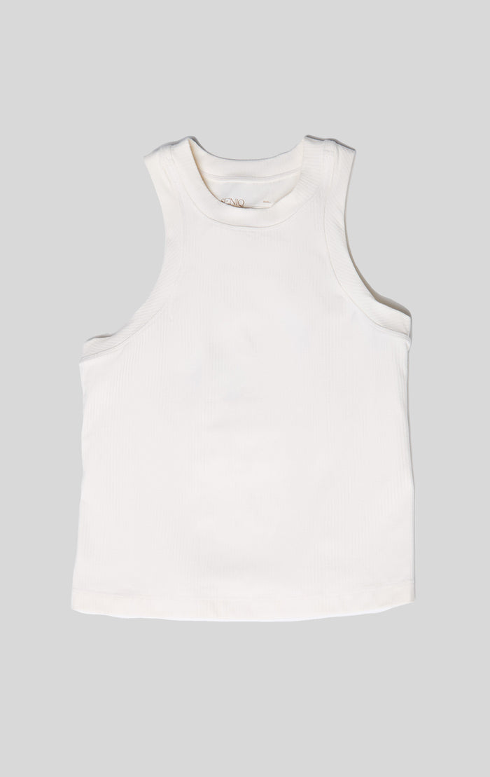 Flat lay of SENIQ Oasis Tank in Dew