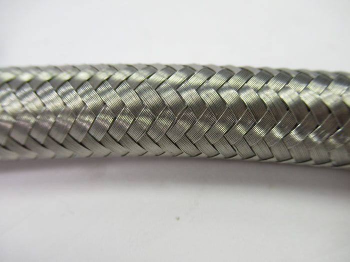 Oil Line 12" 3/8" ID hose tube Norton Commando stainless braided 06-3144A