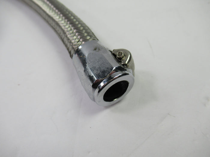 Oil Line 12" 3/8" ID hose tube Norton Commando stainless braided 06-3144A