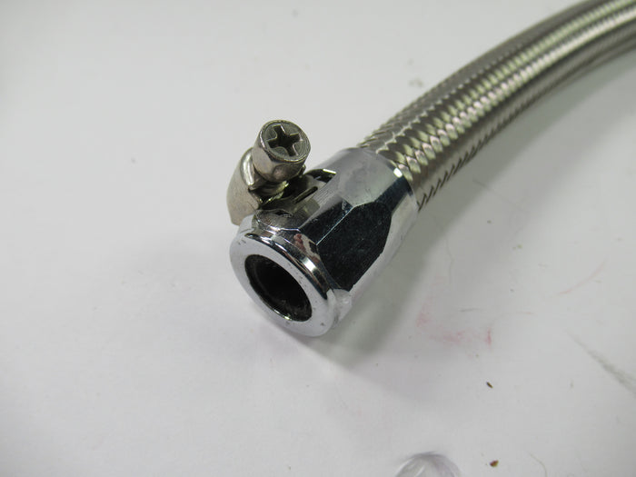 Oil Line 17" 3/8" ID hose tube Norton Commando 06-2200 stainless braided
