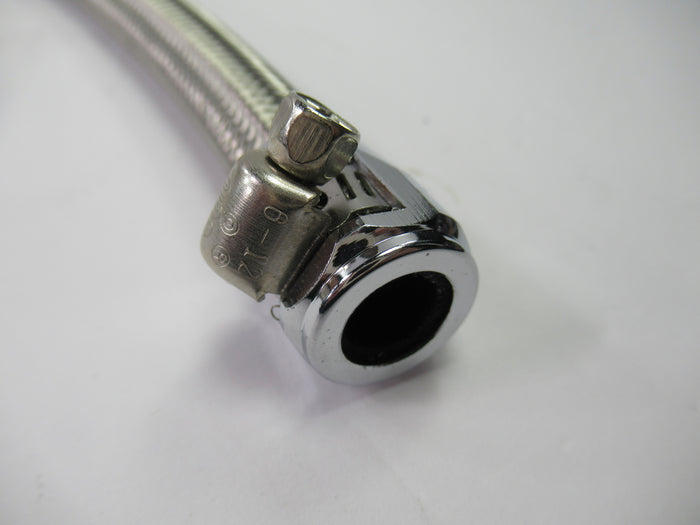 Oil Line 17" 3/8" ID hose tube Norton Commando 06-2200 stainless braided