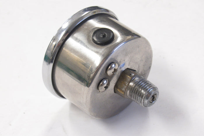 Oil Pressure gauge PSI 0-100psi bar Brushed metal face