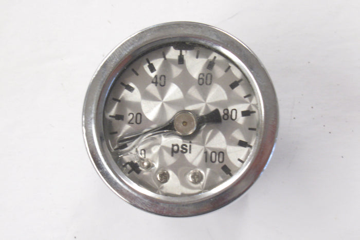Oil Pressure gauge PSI 0-100psi bar Brushed metal face