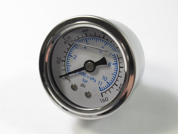 Oil pressure gauge PSI 0-100psi KPA 0-1100kpa / bar White face with blue black text