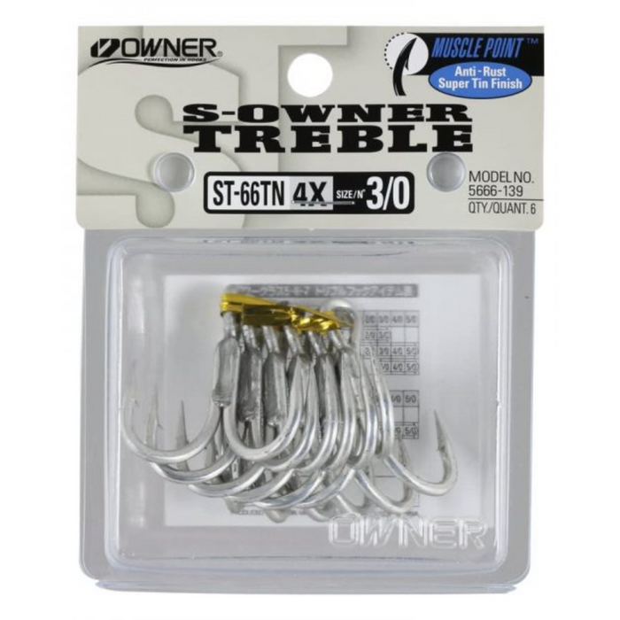 OWNER ST-66TN TREBLE HOOKS [SZ:#1/0]