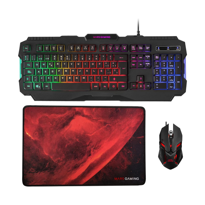 Pack Teclado + Ratón Óptico + Alfombrilla