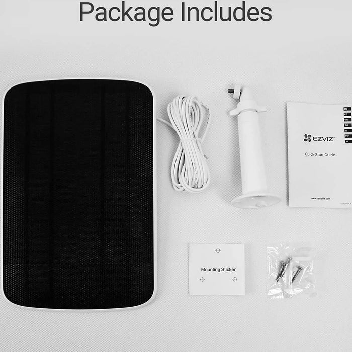 Panel Solar EZVIZ 4,2W para Cámaras con Batería IP65 (Cable 4 m)