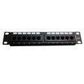 PATCH PANEL para rack de 10  de 12 PUERTOS Cat 6 UTP y compatible con Cat5e FTP