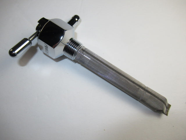Petcock 3/8" NPT Hex high flow petcock Pingel 6211-CH motorcycle fuel valve