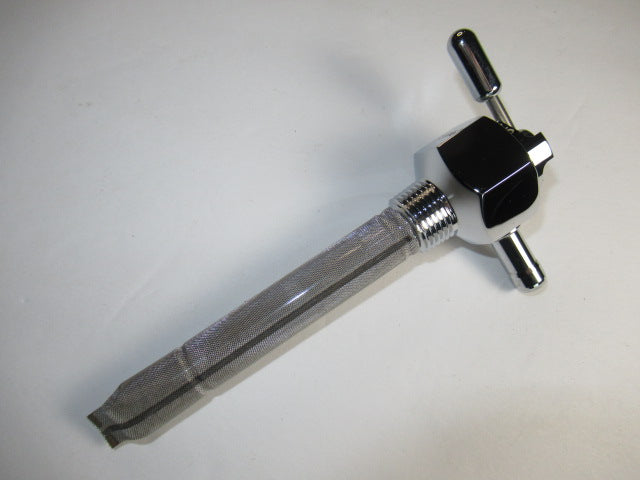 Petcock 3/8" NPT Hex high flow petcock Pingel 6211-CH motorcycle fuel valve