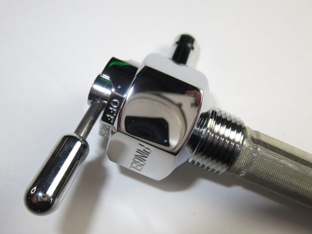 Petcock 3/8" NPT Hex high flow petcock Pingel 6211-CH motorcycle fuel valve