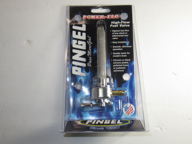 Petcock 3/8" NPT Hex high flow petcock Pingel 6211AH motorcycle fuel valve