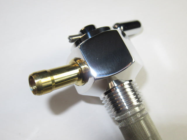 Petcock 3/8" NPT Hex high flow petcock Pingel 6211AH motorcycle fuel valve