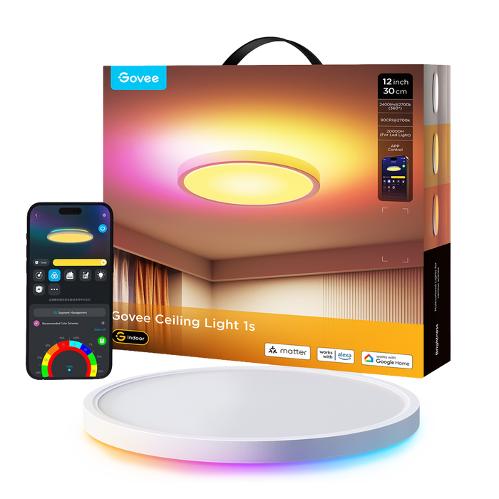 Plafón LED Govee RGBIC Wi-Fi 30 cm | 2400 lm