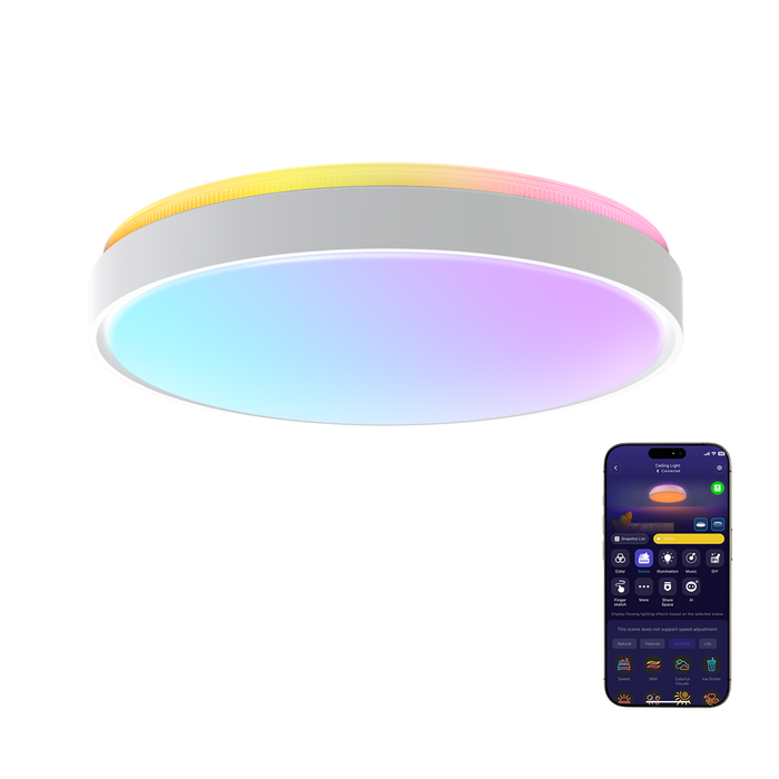 Plafón LED Inteligente Govee Redondo 38 cm 4300 lm (H60A6)