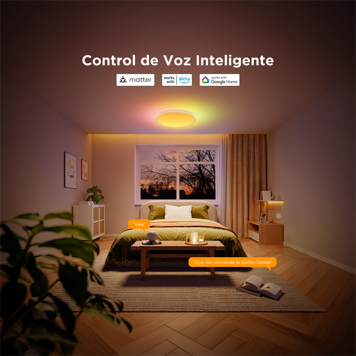 Plafón LED Inteligente Govee Redondo 38 cm 4300 lm (H60A6)
