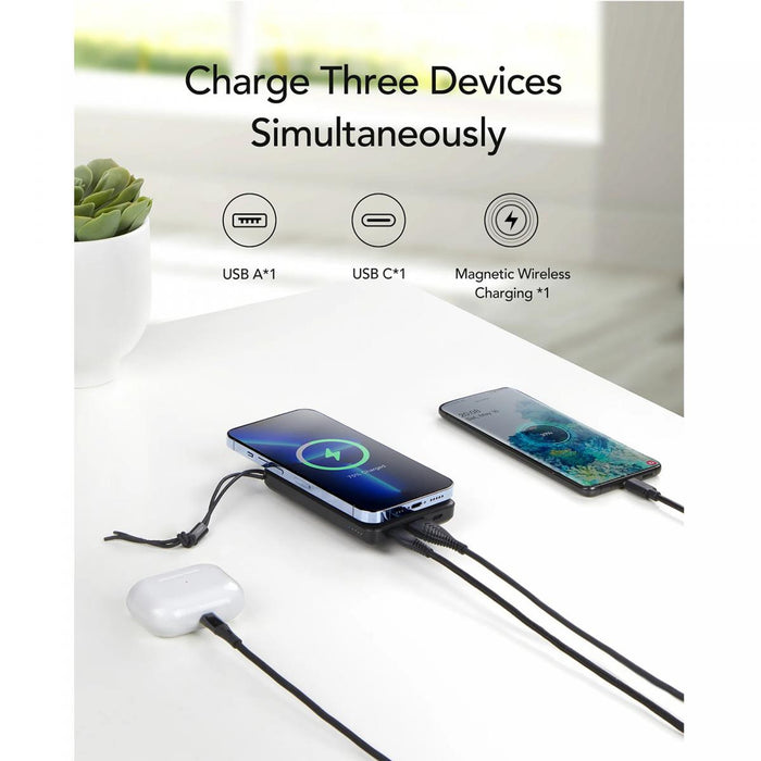 Powerbank Magnético MagSafe 10000 mAh 15W USB-C/Lightning VEGER
