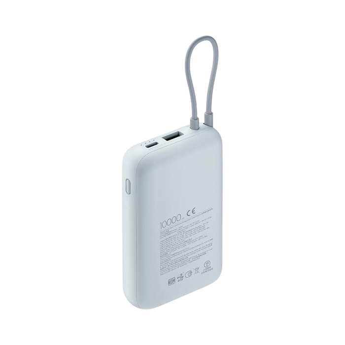 Powerbank Xiaomi 10000 mAh 22,5 W con Cable USB-C Integrado Azul